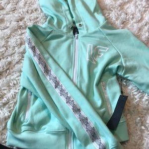 Cropped mint LF zip up